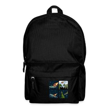 Earth is Flat | Flat Earth T-Shirt - Backpack - black - Front
