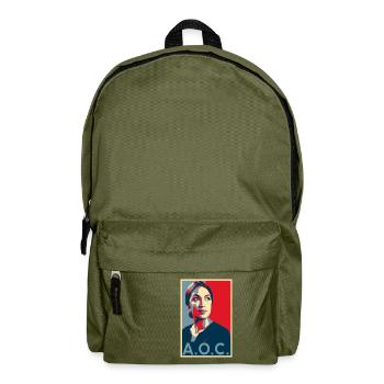 AOC für Präsident 2024 Alexandria Ocasio-Cortez - Rucksack - Olivgrün - Vorne