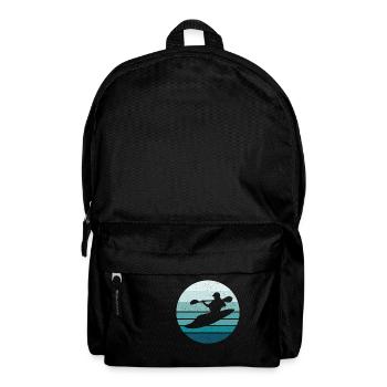 Whitewater Kayak Kayaking Retro Style - Backpack - black - Front