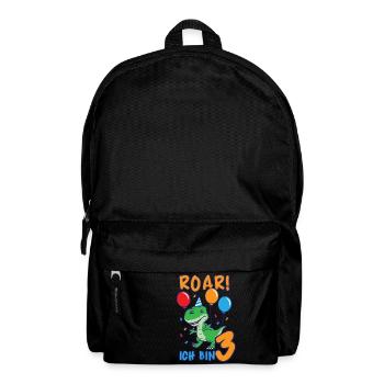 Roar, j'ai 3 ans de cadeau d'anniversaire Dino - Sac à dos - noir - Devant