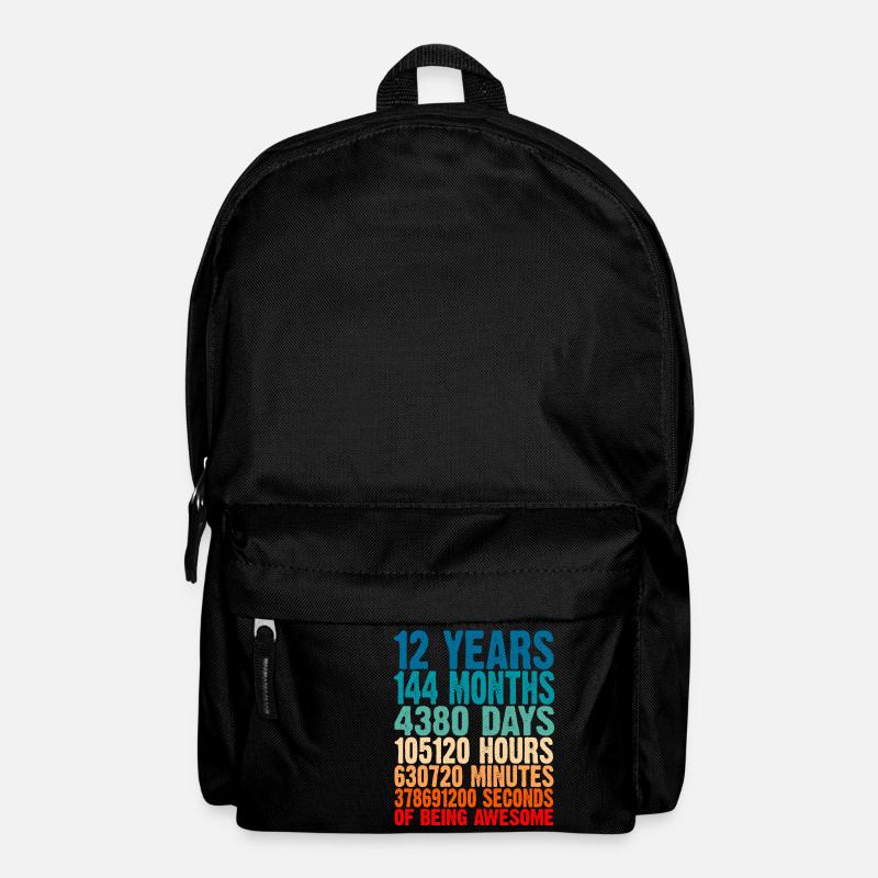 12 Years Of Being Awesome 12 Geburtstag Geschenk 1 - Rucksack - Schwarz