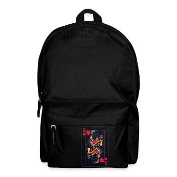 King lady card king queen kart couple love - Backpack - black - Front