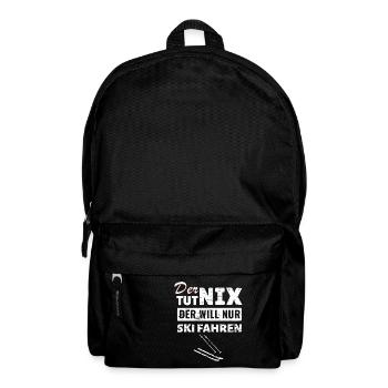 Skifahren Piste Sport Ski Skiurlaub Geschenk - Rucksack - Schwarz - Vorne