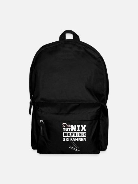 Skifahren Piste Sport Ski Skiurlaub Geschenk - Rucksack - Schwarz