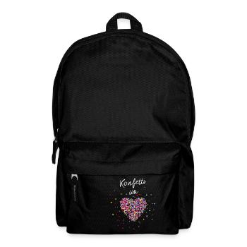 Konfetti im Herzen - Rucksack - Schwarz - Vorne