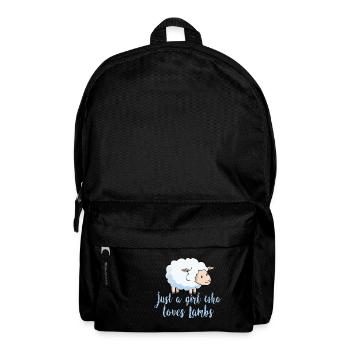 Juste une fille qui aime les agneaux moutons ferme cadeau - Sac à dos - noir - Devant
