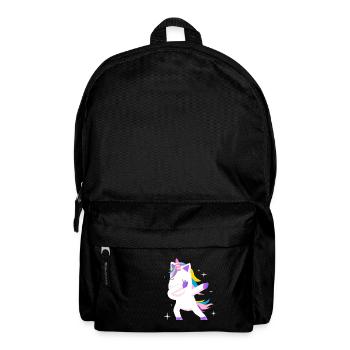 Einhorn tanzen dabbing Geschenk - Rucksack - Schwarz - Vorne