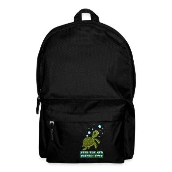 Tutles - Keep the Sea Plastic Free - Summer Beach - Rucksack - Schwarz - Vorne