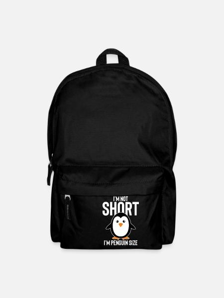 Ich bin nicht kurz Ich bin Pinguin Größe - Rucksack - Schwarz