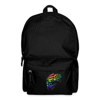 Chameleon mandala iguanas breeding reptiles - Backpack - black - Front
