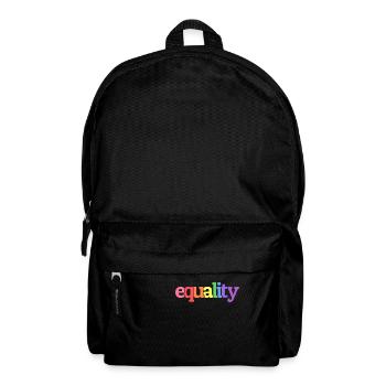 Gleichheit Gay Pride Rainbow Flag Farben - Rucksack - Schwarz - Vorne