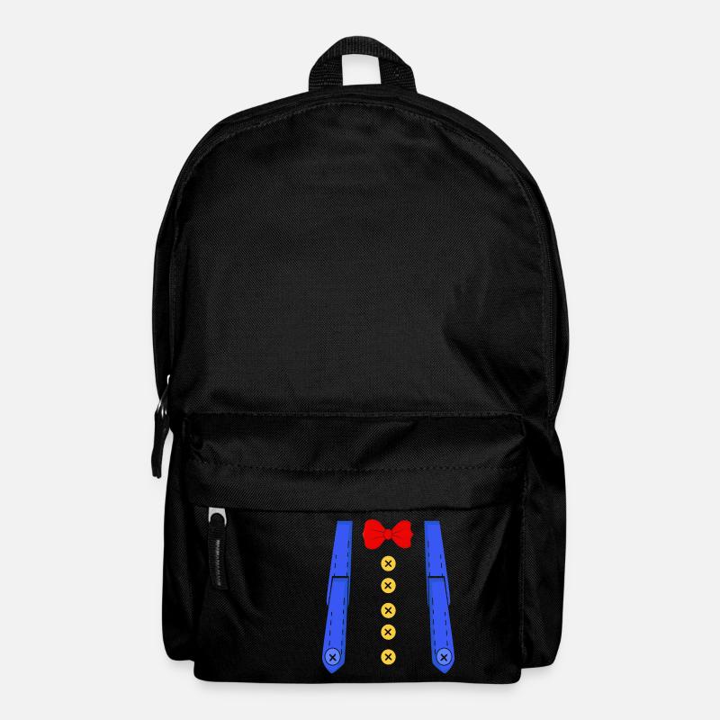Clown Hosenträger Fasching Kostüm - Rucksack - Schwarz