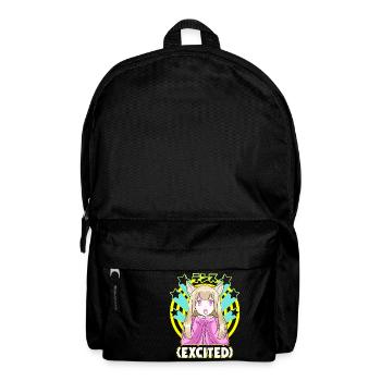 Anime Japanese Girl Manga Excited Face Cute Otaku - Backpack - black - Front