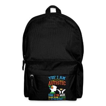 Ja ich bin autistisch - Rucksack - Schwarz - Vorne