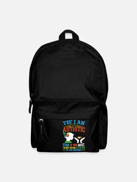 Ja ich bin autistisch - Rucksack - Schwarz