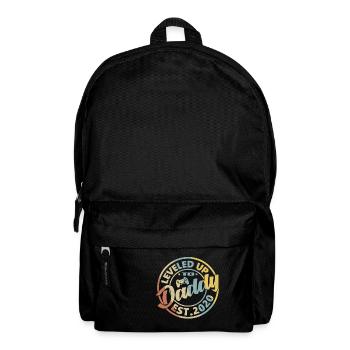 Vintage Leveled Up to Daddy EST.2020 - Rucksack - Schwarz - Vorne