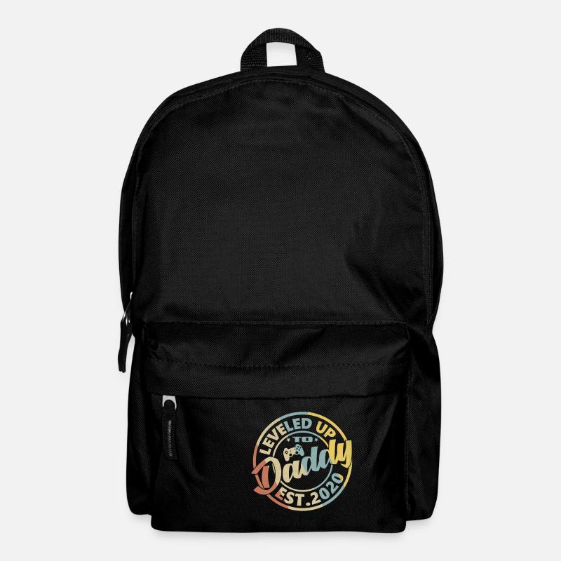 Vintage Leveled Up to Daddy EST.2020 - Rucksack - Schwarz