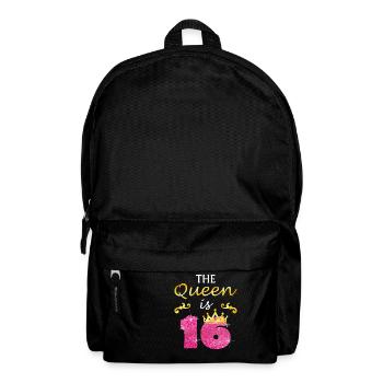 Filles D'anniversaire De 16 Ans La Reine Est Seize G - Sac à dos - noir - Devant
