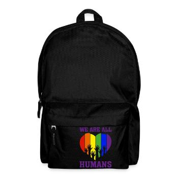 Christopher Streed Day We are ALL HUMANS Geschenk - Rucksack - Schwarz - Vorne