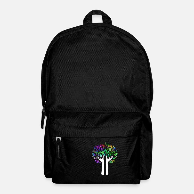 Hände Baum psychedelisch - Rucksack - Schwarz
