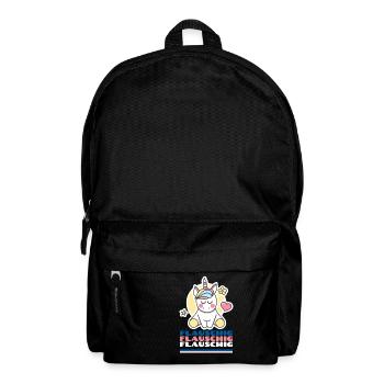 Einhorn ist flauschig hoch drei Fabelwesen Märchen - Rucksack - Schwarz - Vorne