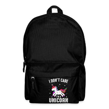 JE NE VEUX PAS DANS UNE LICORNE 01 - Sac à dos - noir - Devant