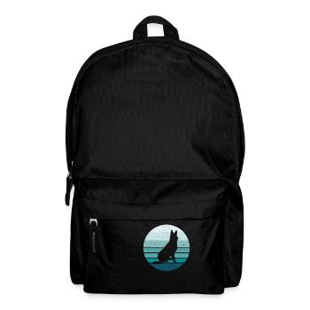 German Shepherd - Retro, Vintage Style - Backpack - black - Front