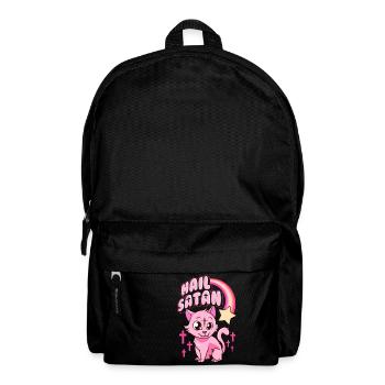 Gegrüßet seist du Satan Cat Cute Rainbow Kitty Heavy Metal Pun - Rucksack - Schwarz - Vorne