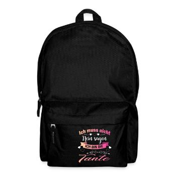 Ich muss nicht nein sagen ich bin die Tante - Rucksack - Schwarz - Vorne