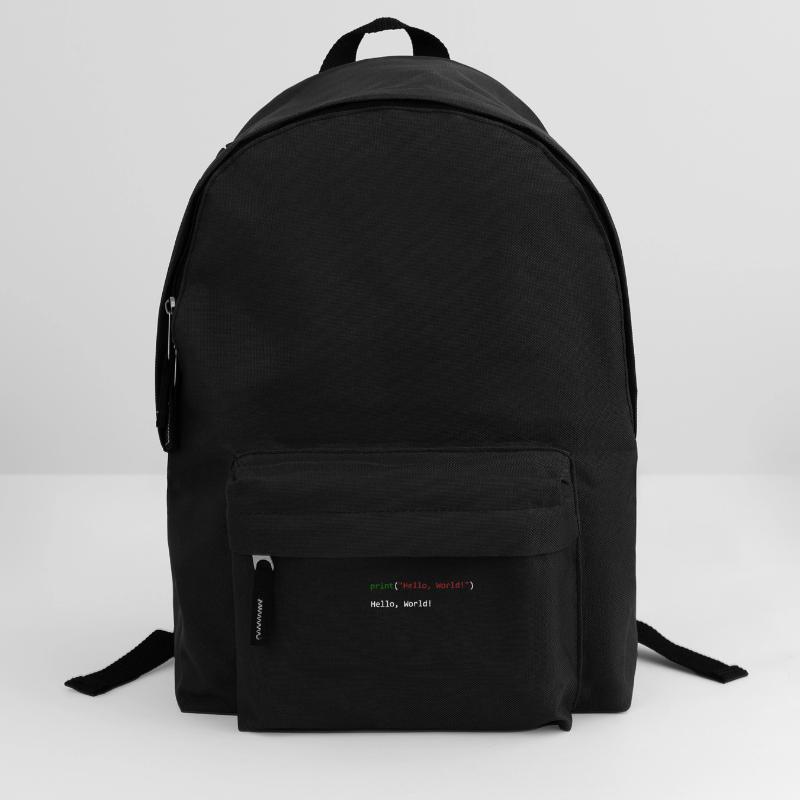 Hello World funny gift python programmer Backpack