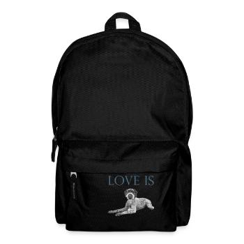 Love Is German Wirehaired Pointer Dog Saint Valentin - Sac à dos - noir - Devant