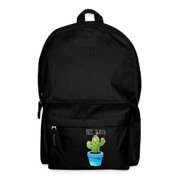 free hugs cactus hug funny gift hug me - Backpack - black - Front