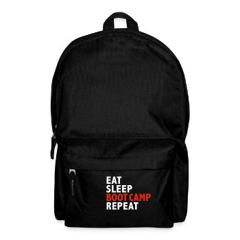 Eat Sleep Bootcamp Repeat Fitness Workout - Backpack - black - Front