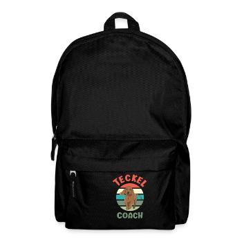 Teckel Dachshund Dackel Hundecoach Hundetrainer - Rucksack - Schwarz - Vorne