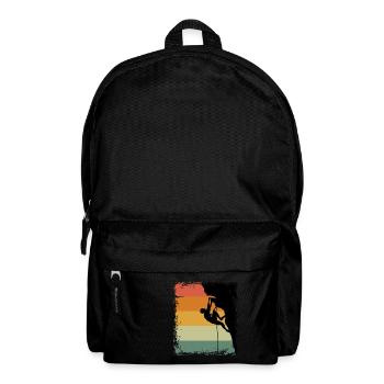 Vintage Kletter Geschenk Kletterausrüstung - Rucksack - Schwarz - Vorne