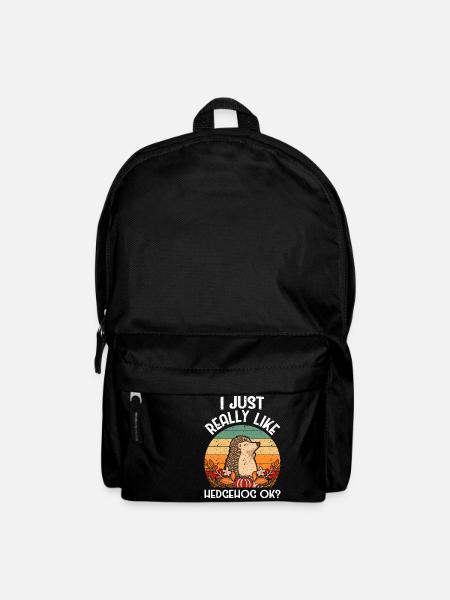 Hedgehog autumn - Backpack - black