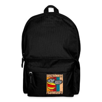 Surströmming Stinkfisch i survived it - Rucksack - Schwarz - Vorne