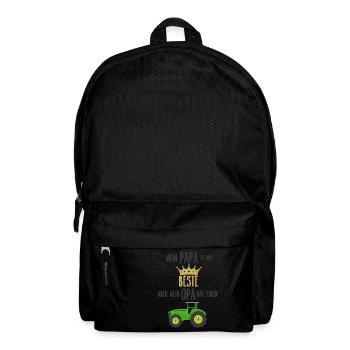 Mein Papa ist der Beste aber mein Opa hat einen Tr - Rucksack - Schwarz - Vorne