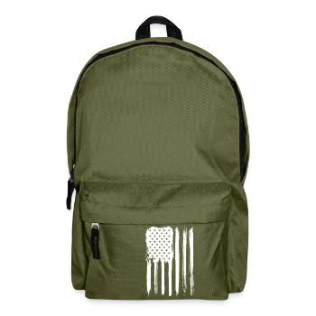 drapeau américain élégant graffiti - Sac à dos - vert olive - Devant