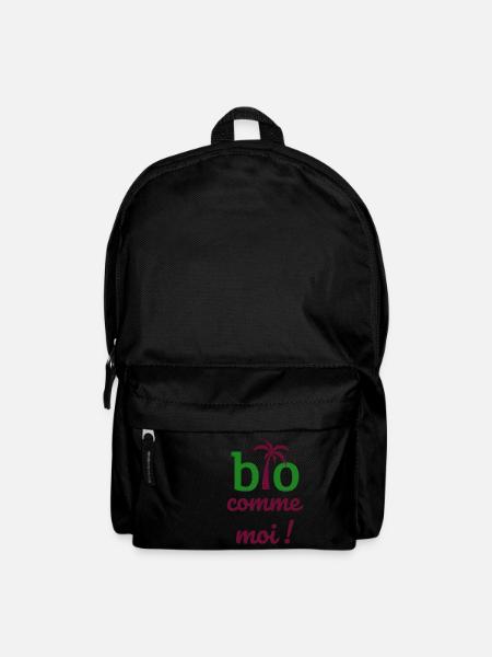 bio comme moi permaculture nourriture biologique - Sac à dos - noir