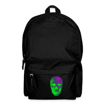 crâne grunge néon parti soleil tendance style esthétique - Sac à dos - noir - Devant