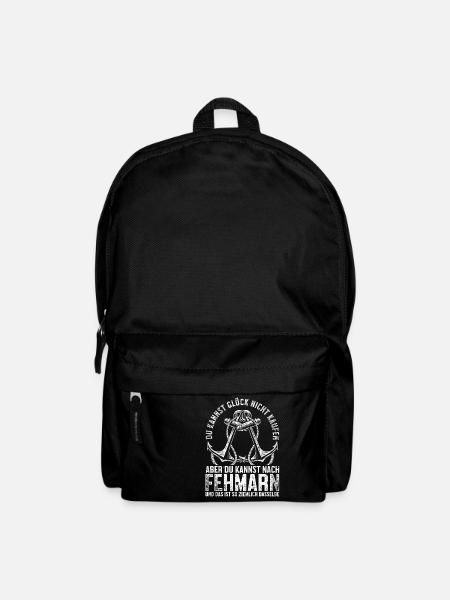 Fehmarn Ostsee Spruch Anker - Rucksack - Schwarz