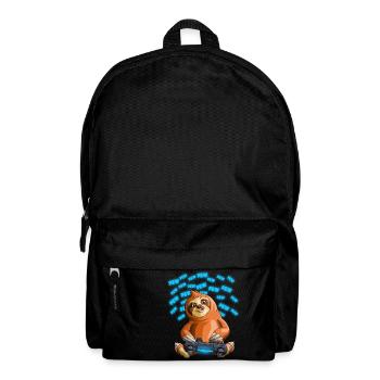 Pew Gamer Faultier Lustiges PewPewPew Video Gaming Geschenk - Rucksack - Schwarz - Vorne
