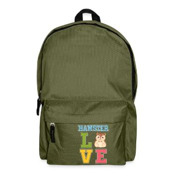 Hamster rabbit cute - Backpack - olive green - Front