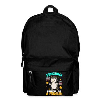 Cute Penguins Can't Fly I Can't Fly I Am A Penguin - Backpack - black - Front