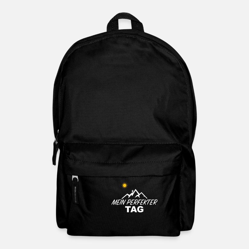 Perfekter Tag Wanderspruch Bergwanderer - Rucksack - Schwarz