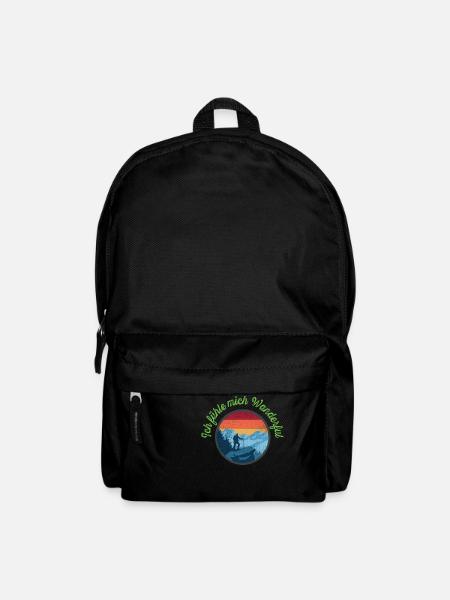 Ich fühle mich Wanderful - Rucksack - Schwarz