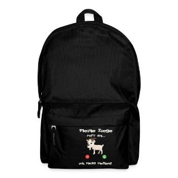 Ziege ruft an- ich muss Melken! - Rucksack - Schwarz - Vorne
