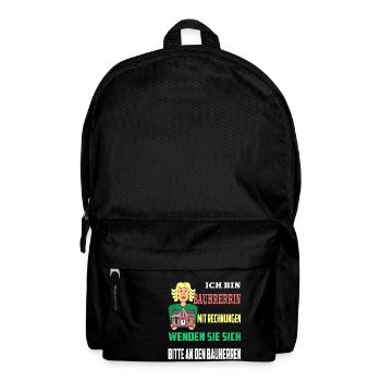 Bauherrin Rechnungen an den Bauherr - Rucksack - Schwarz - Vorne