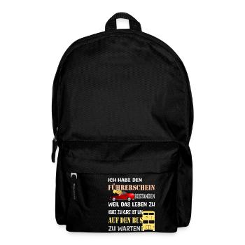 Führerschein bestanden - Rucksack - Schwarz - Vorne